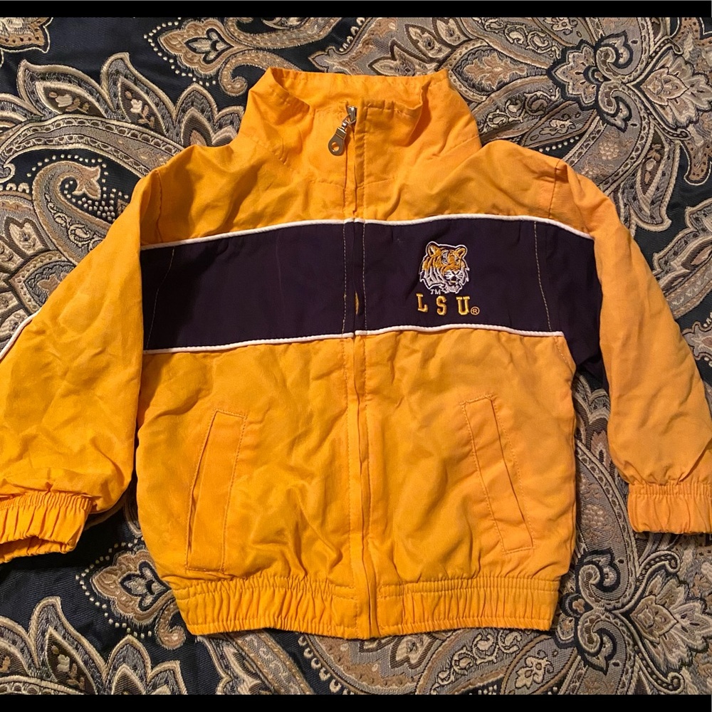 Kids NCAA LSU Zip Down Jacket Sz 2T College Tigers